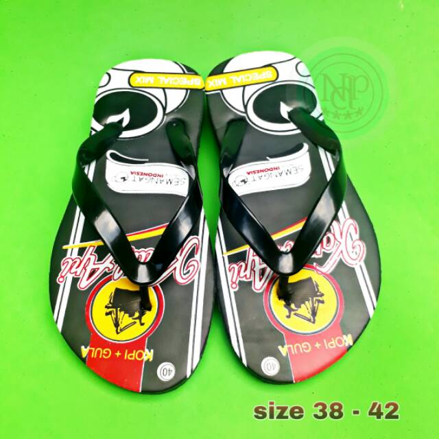 SANDAL MOTIF KOPI / SANDAL VIRAL MURAH