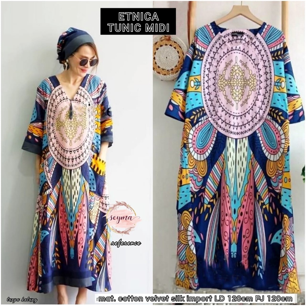 ETNICA TUNIK MIDI DRESS MOTIF ORI SEYMA