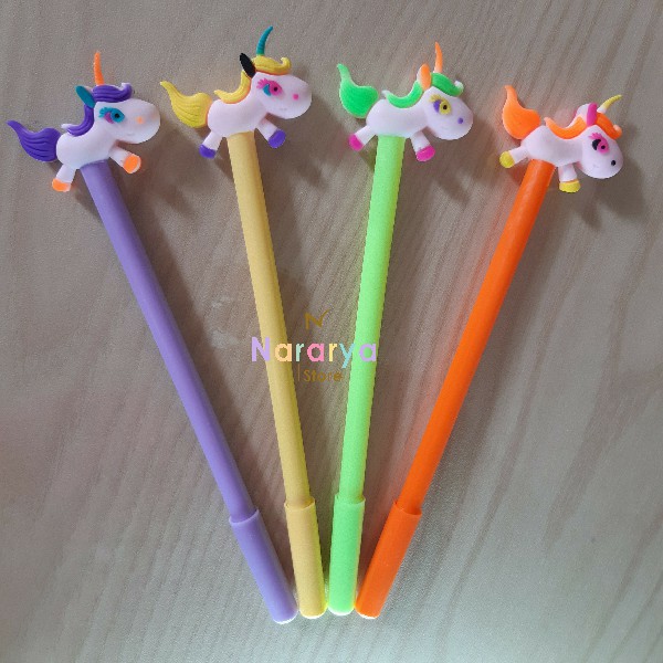 

2x Gel Pen Unicorn Tanduk / Gel Pen Karakter / Gel Pen Lucu / Pulpen Lucu / Alat Tulis Sekolah