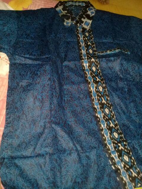 Asifa Batik Hrb026 Kenongo Kemeja Tosca Pendek Pekalongan Padi M L Xl Sogan Tulis Halus Kemeja Batik