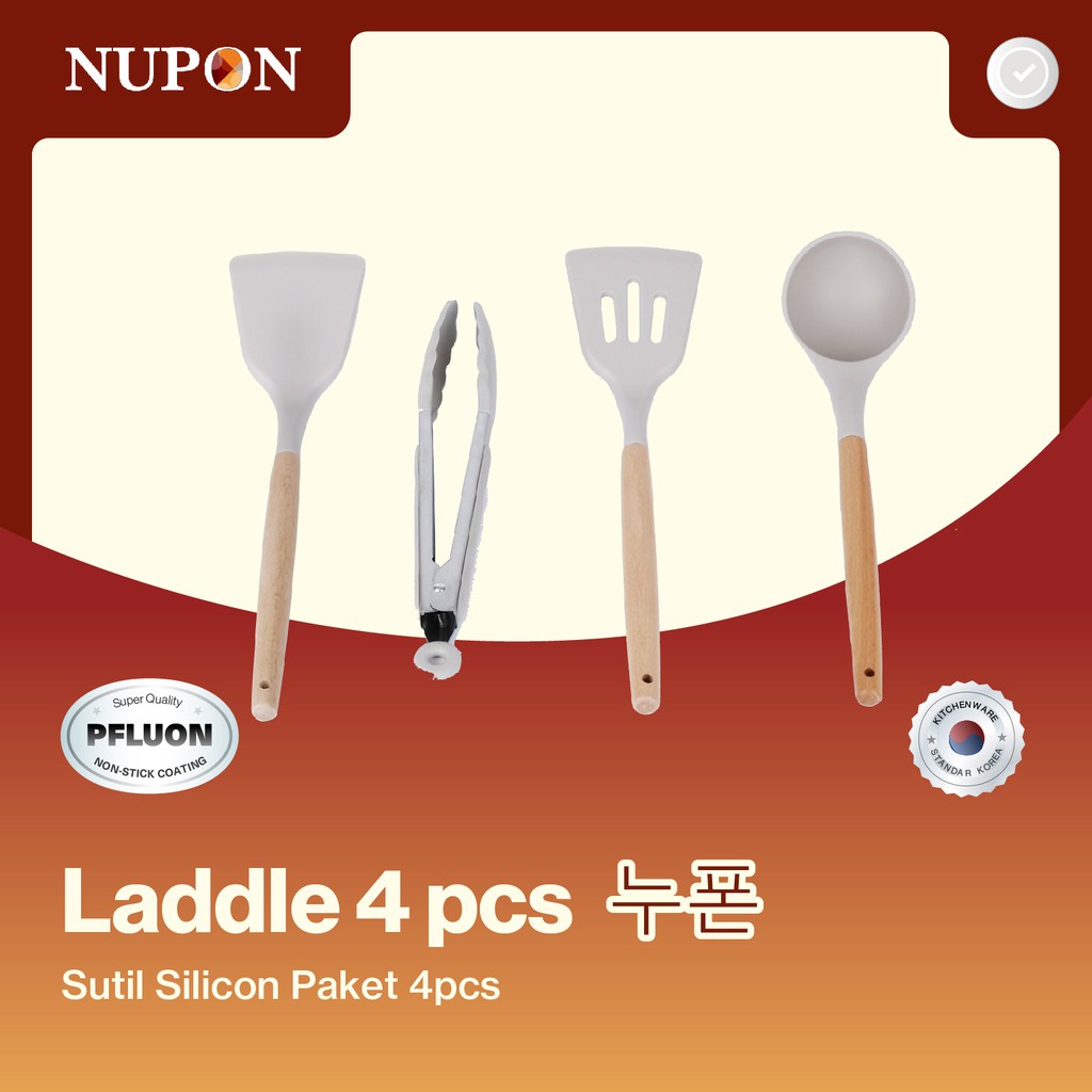 NUPON - Sutil Spatula Silikon Tahan Panas 4 PCS - Alat Masak
Perlengkapan Dapur