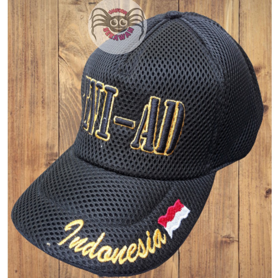 Topi Lapangan Hitam TNI AD