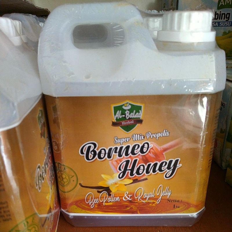 

Madu Borneo 1kg plus Bee polen,Royal jelly