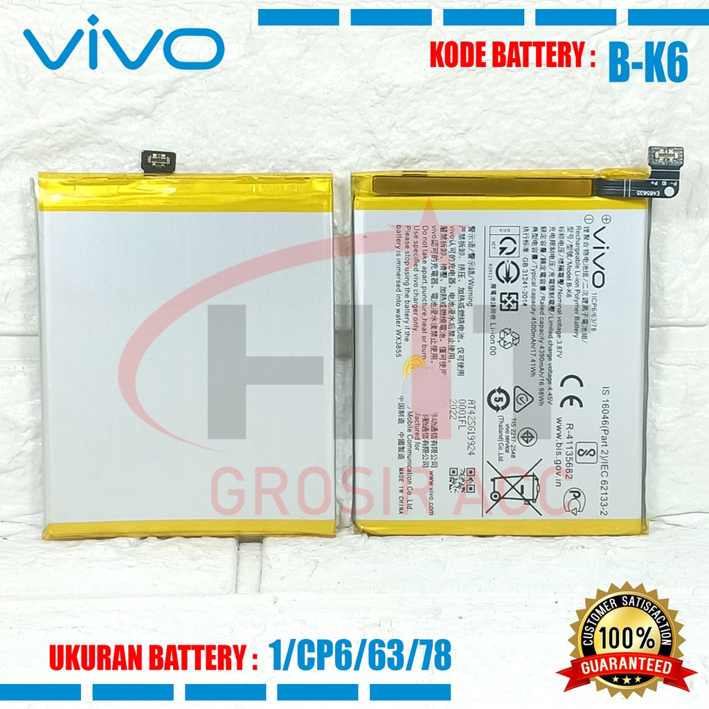 Baterai Battery Ori Vivo V19 / Kode Baterai B-K6