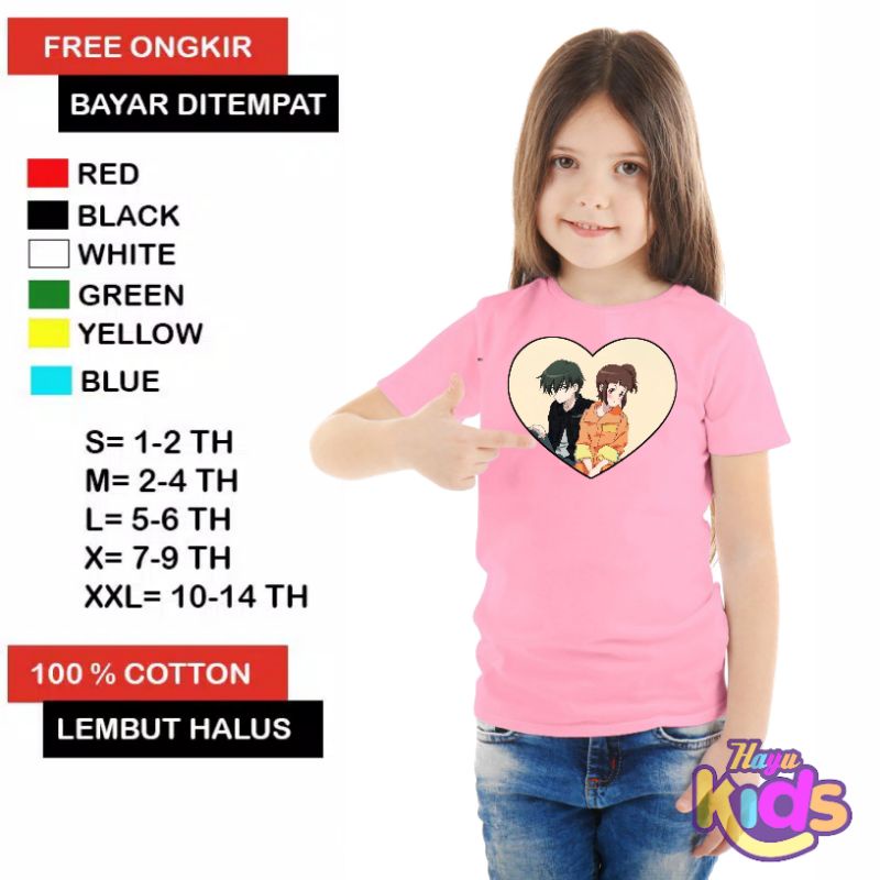 Hayu Kids Kaos Anak Perempuan Shinbi House Kang Lim Harikoo Love Katun Combat 30s
