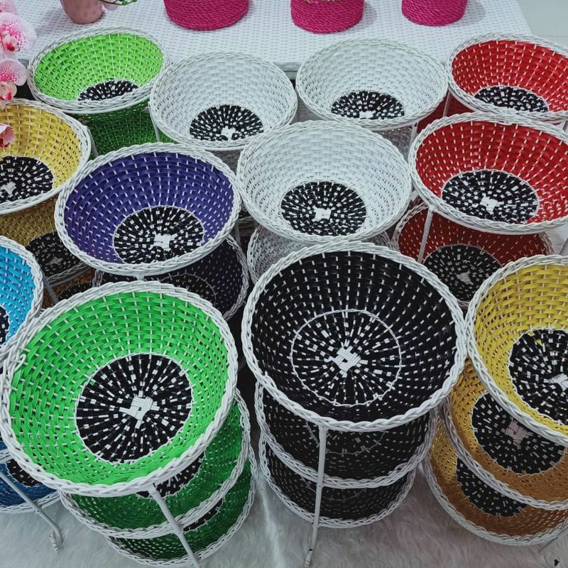 Wadah Rak Bumbu 3 Susun Rotan Sintetis