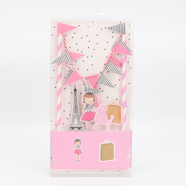 Cake Topper Paris Pink