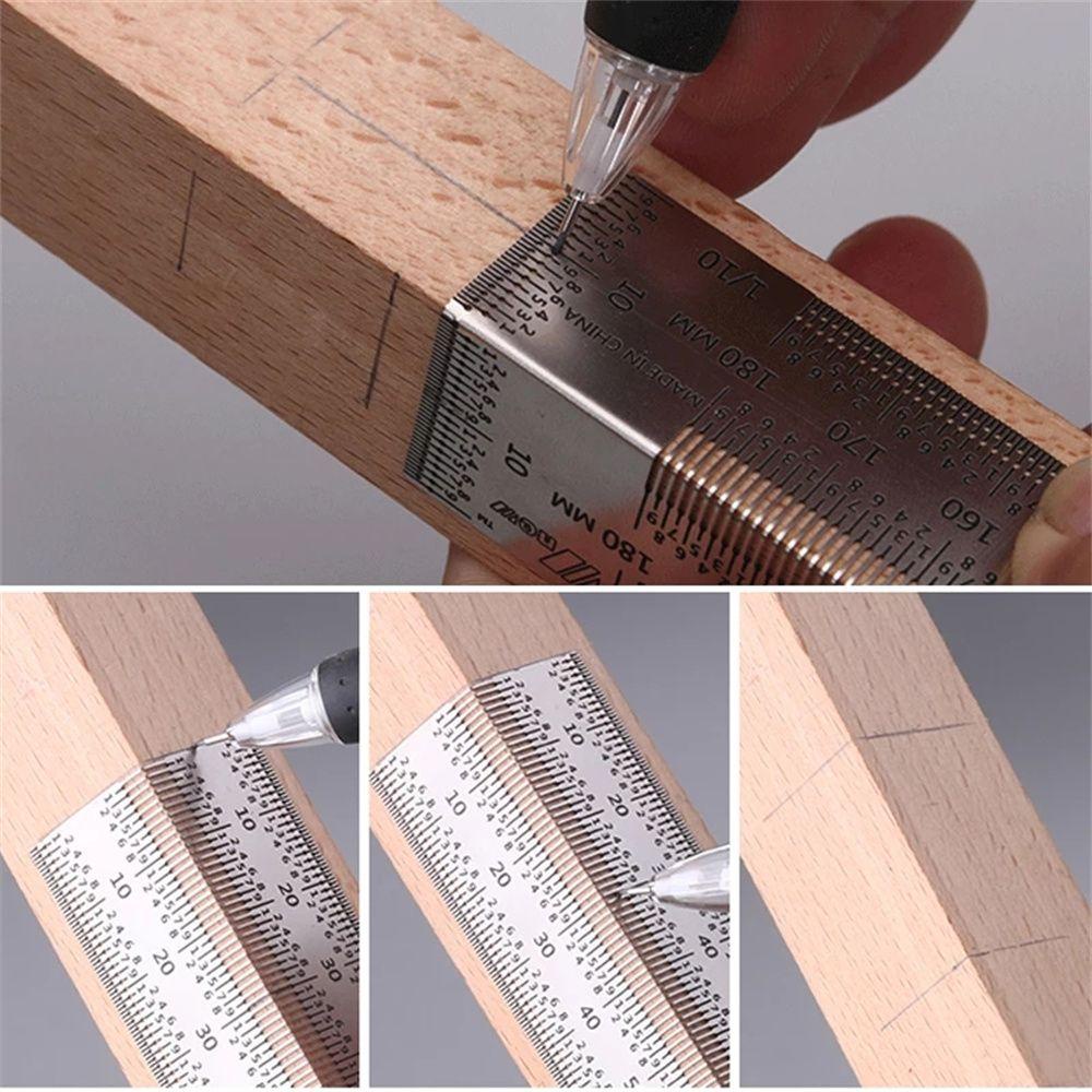 Pineapple T-Type Ruler Mark Line Alat Tukang Kayu Gauge Woodworking Aksesoris