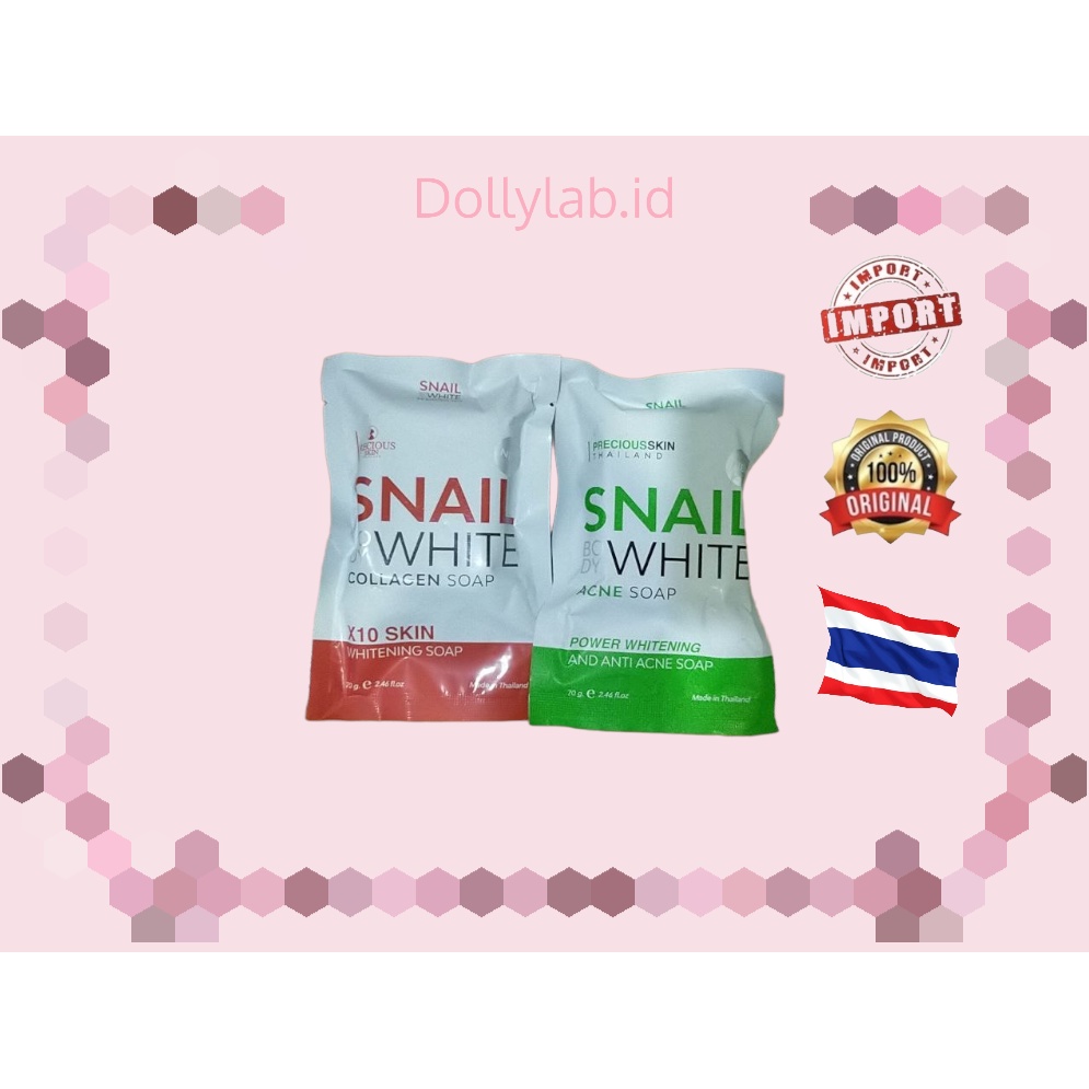 SNAIL BODY WHITE ANTI ACNE COLLAGEN X10 SOAP / SOAP SABUN / SABUN ACNE / SABUN PEMUTIH BADAN 100% ORIGINAL