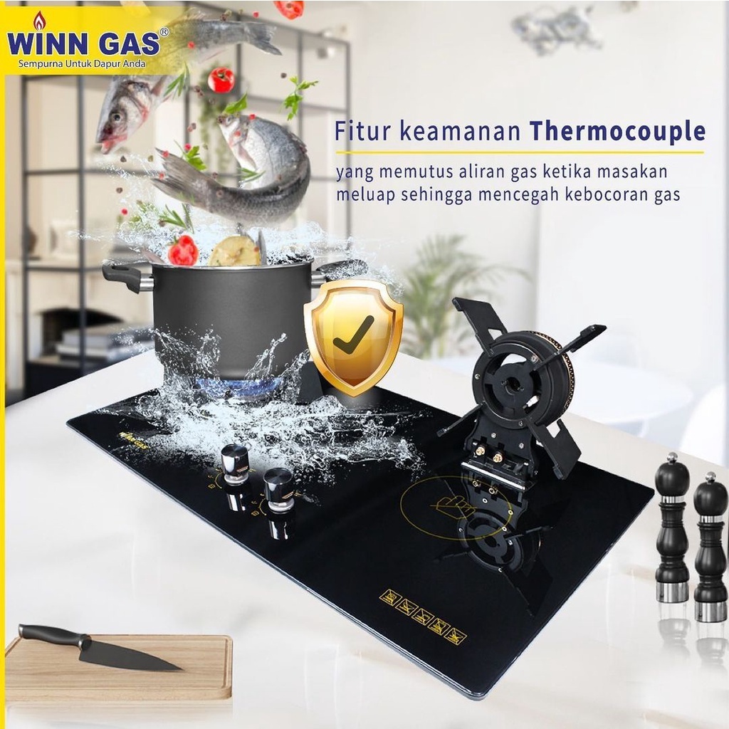 Winn gas Kompor gas tanam W898 UFO / Paket kompor selang regulator W88 & W900 / kompor gas / Kompor 