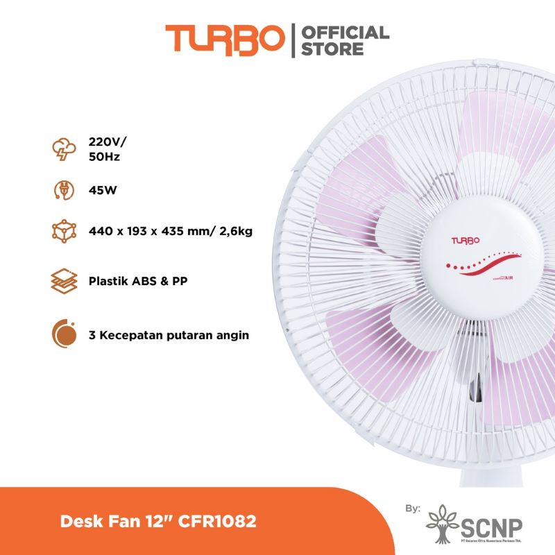 Kipas Angin Meja / Desk Fan Turbo 12&quot; CFR1082