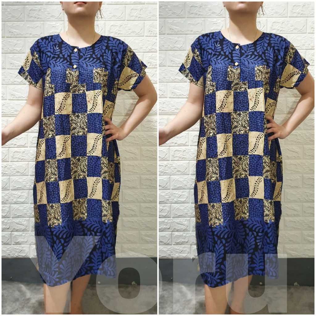 Pamelo Cod D11 Daster Batik jumbo Indonesia RANDOM/baju tidur batik/daster Jumbo/batik murah