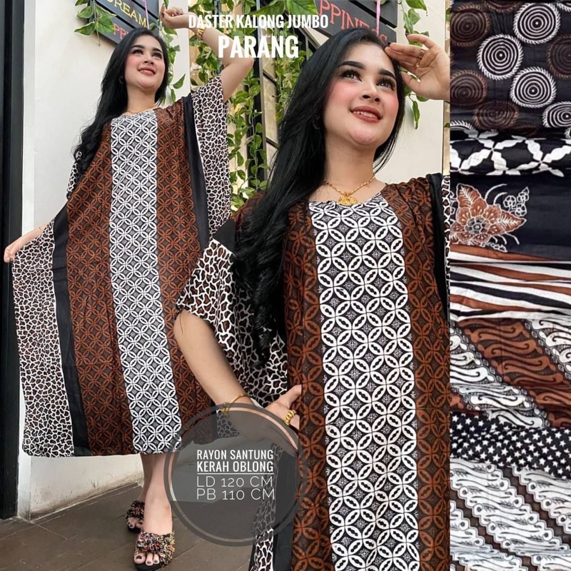 Daster Lowo Jumbo Lalissa Panjang Selutut | Baju Tidur Santai Wanita Kekinian Bumil Friendly