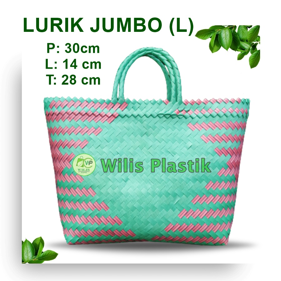 Tas Anyam Plastik Lurik Jumbo Untuk  Hampers Parcel Bingkisan  / Tas Anyaman Plastik Belanja Pasar