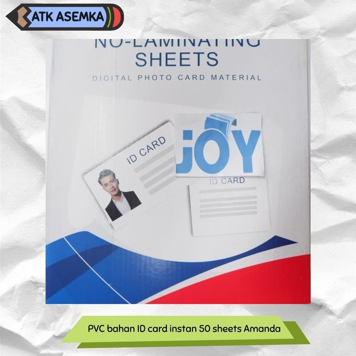 

PVC bahan ID card instan 50 sheets Amanda Atk