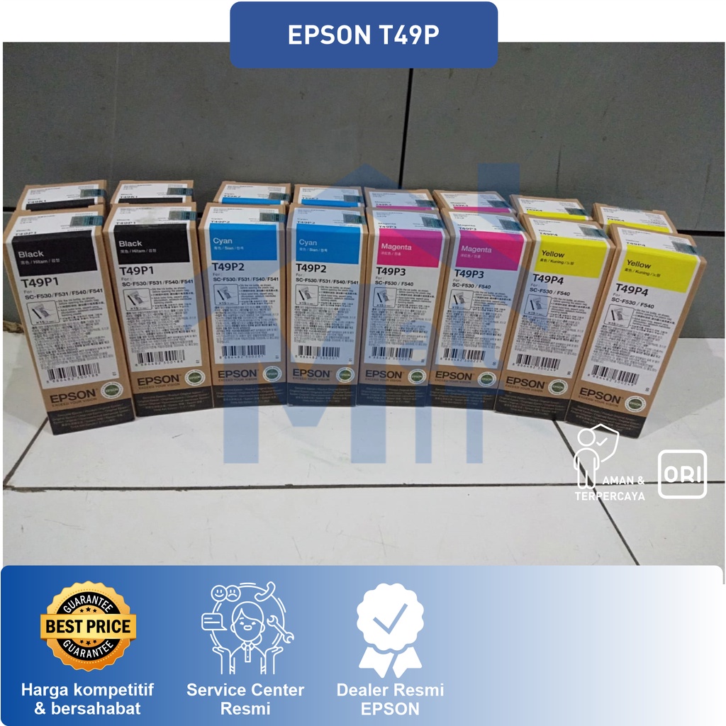 TINTA CATRIDGE EPSON T49P SC-F530 F530 SC-F130 F130 SUBLIMASI ORIGINAL