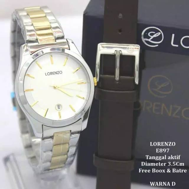 Jam Tangan Wanita Lorenzo Rantai Paket Best Seller