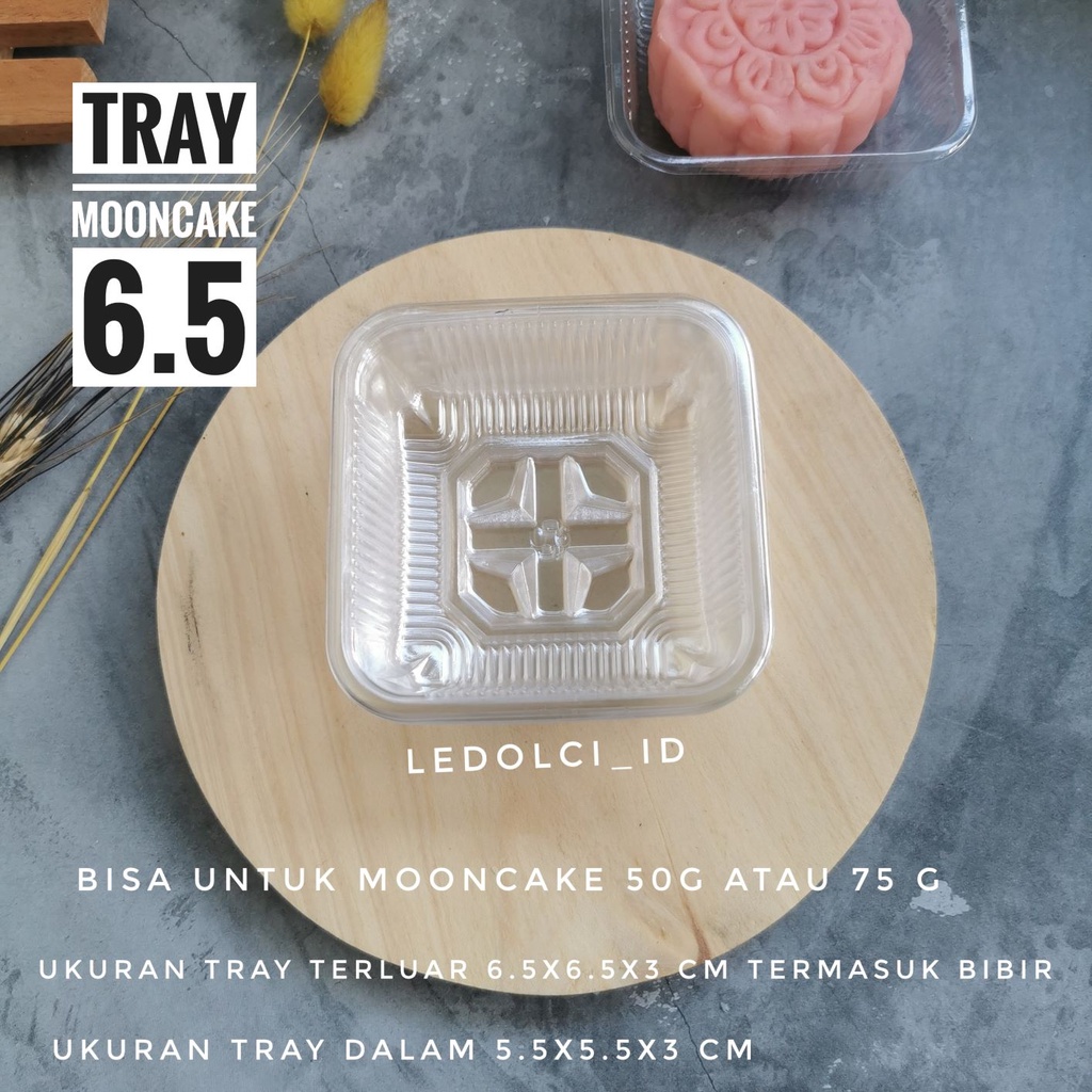 

10 PCS MOONCAKE TRAY TATAKAN MOONCAKE MIKA 50 GRAM - TRANSPARAN 6.5