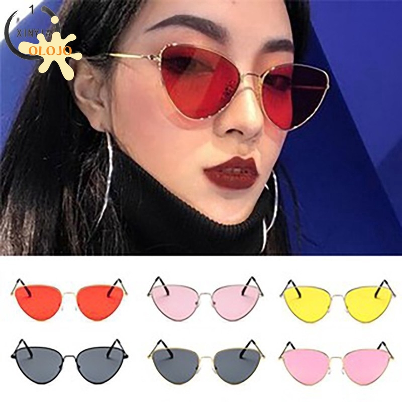 ✨Bayar di Tempat✨ Kacamata Hitam Wanita Model Retro Cat Eye Sunglasses Women UV400 Protection