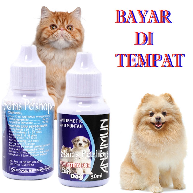 OBAT ANJING KUCING MUNTAH MUAL SAKIT PERUT ANTIMUN CAT AND DOG