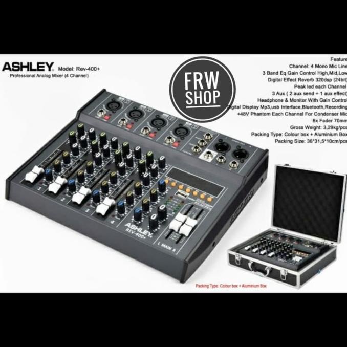MIXER AUDIO ASHLEY REV400 / REV 400 / REV-400 ( USB - BLUETOOTH MP3)