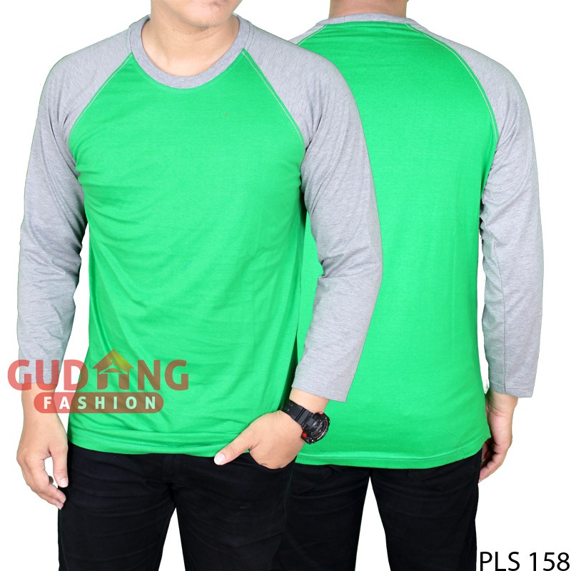 Kaos Raglan Panjang Pria Simple Keren - PLS (COMB)