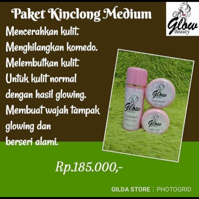 Glow beauty / paket kinclong medium / glow beauty