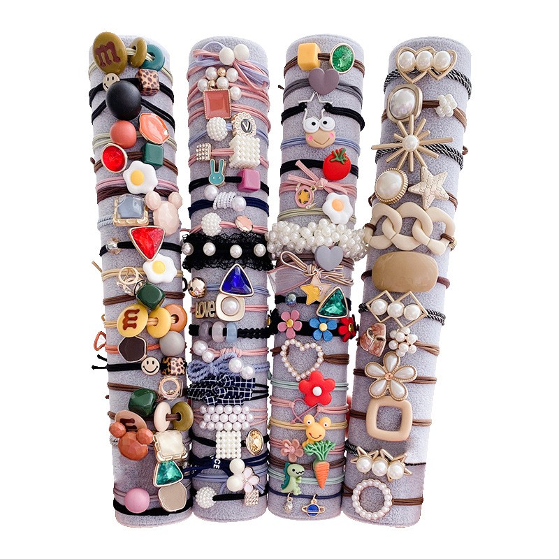 IKATAN RAMBUT KOREA IMPORT / IKAT RAMBUT KARET MOTIF KOREA STYLE / AKSESORIS RAMBUT KOREA / KARET GELANG RAMBUT-2