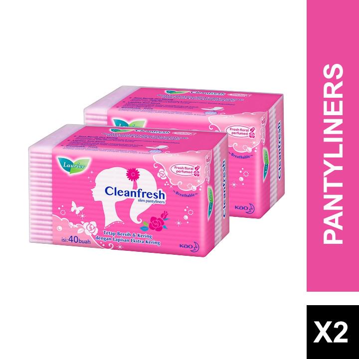 Laurier Cleanfresh Pantyliner Keputihan Breathable Fresh Floral Perfumed -Tetap Bersih & Ekstra Keri