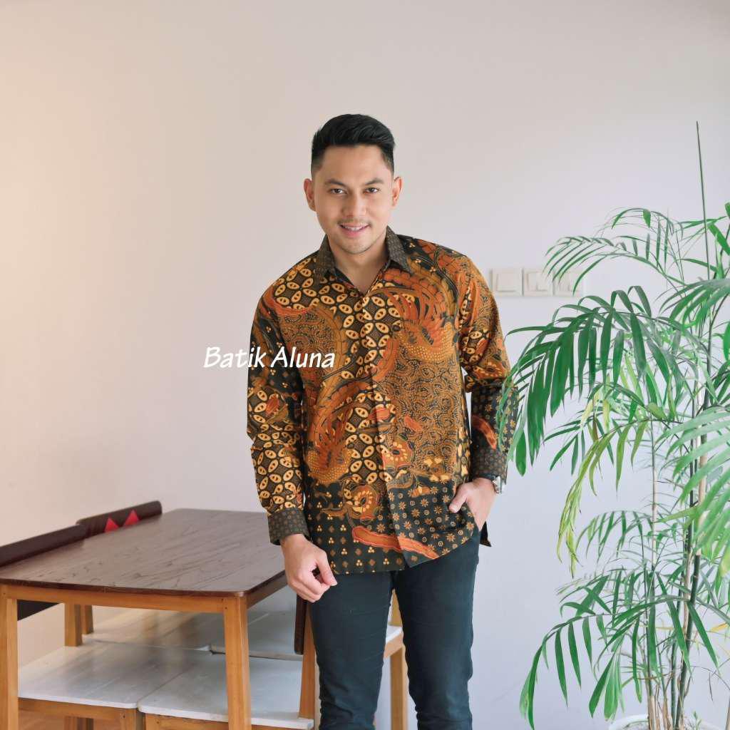 Batik Cowok Modern Batik Slimfit Premium Pria Batik Solo Pria Slim Fit Lengan Panjang Aluna Gba 092