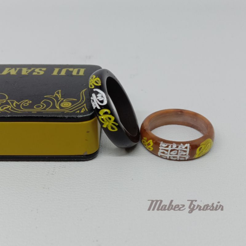 Cincin Kayu Kaokah kokka Ukir Cincin Kaukah Ukir rajah