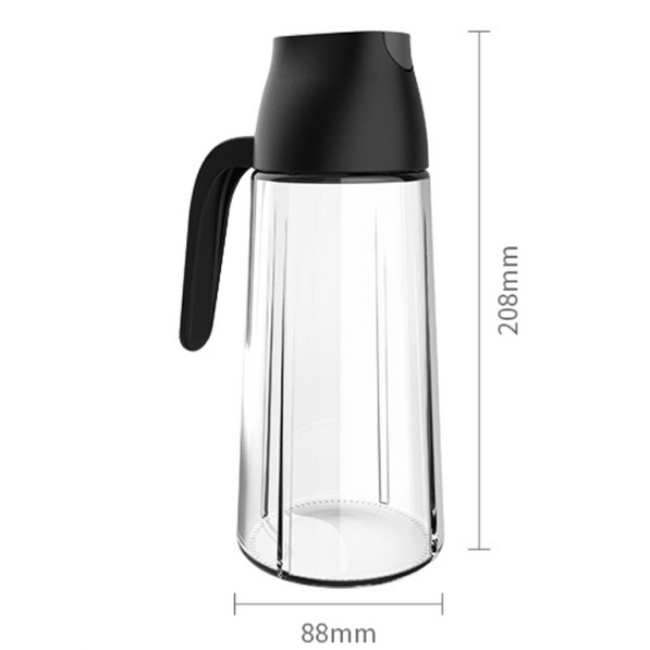 H 572 Botol Minyak Kaca 640ml Unik Minimalis Anti Tumpah Botol Kecap Cuka Tebal Japan Korea Style-6