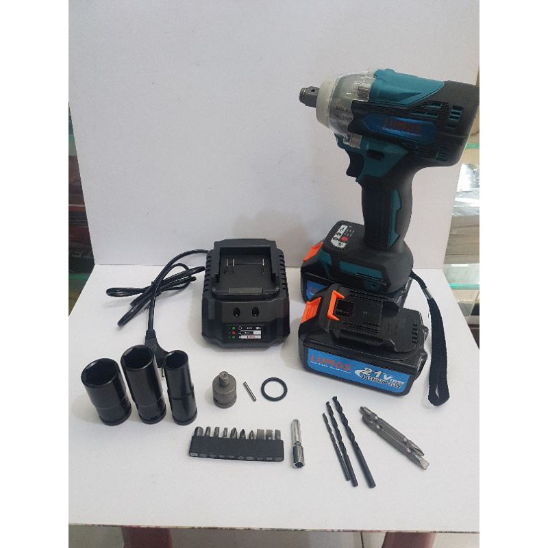 Lumos Cordless Impact Wrench 21V brushless mesin pembuka baut batere