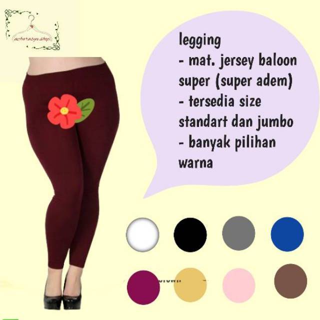 Legging jumbo jersey super best quality adem anti gerah dalaman gamis