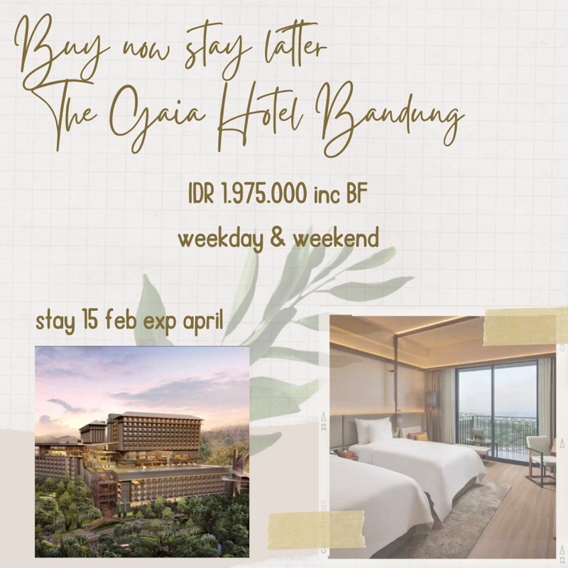 voucer hotel the gaia bandung