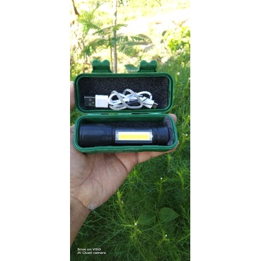 Senter Swat Mini COB Zoom Rechargeable Super Terang