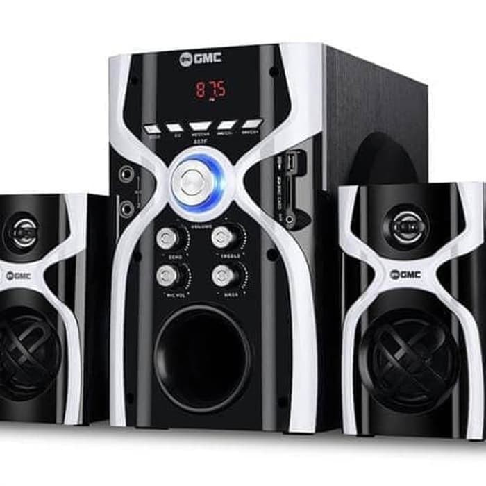 speker GMC Salon Aktif Bluetooth Karaoke USB Memori Speker Radio 887F