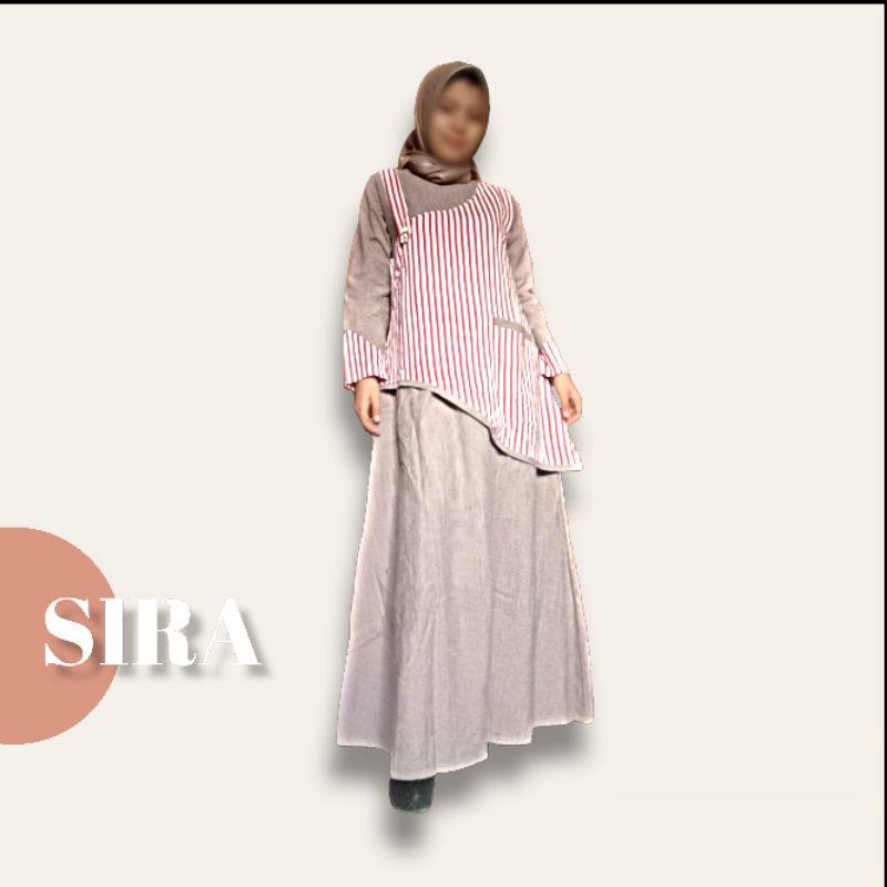 Gamis Kombinasi Salur