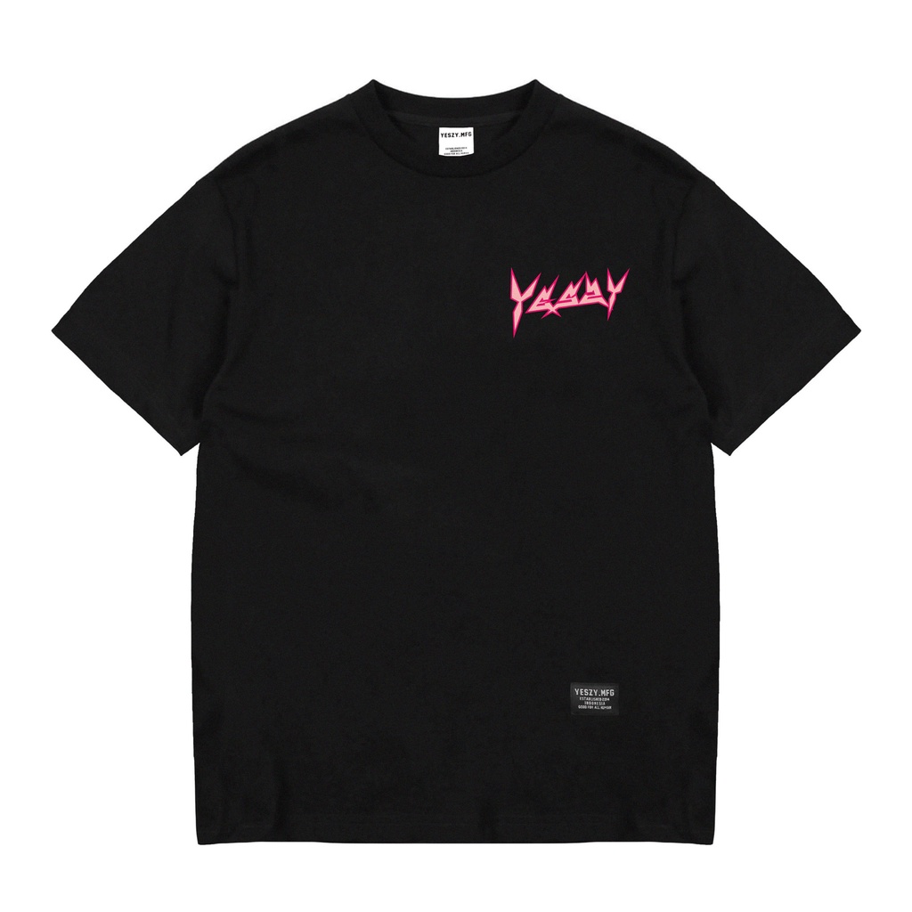 YESZY.MFG Tshirt Black Remix Small F. Magenta