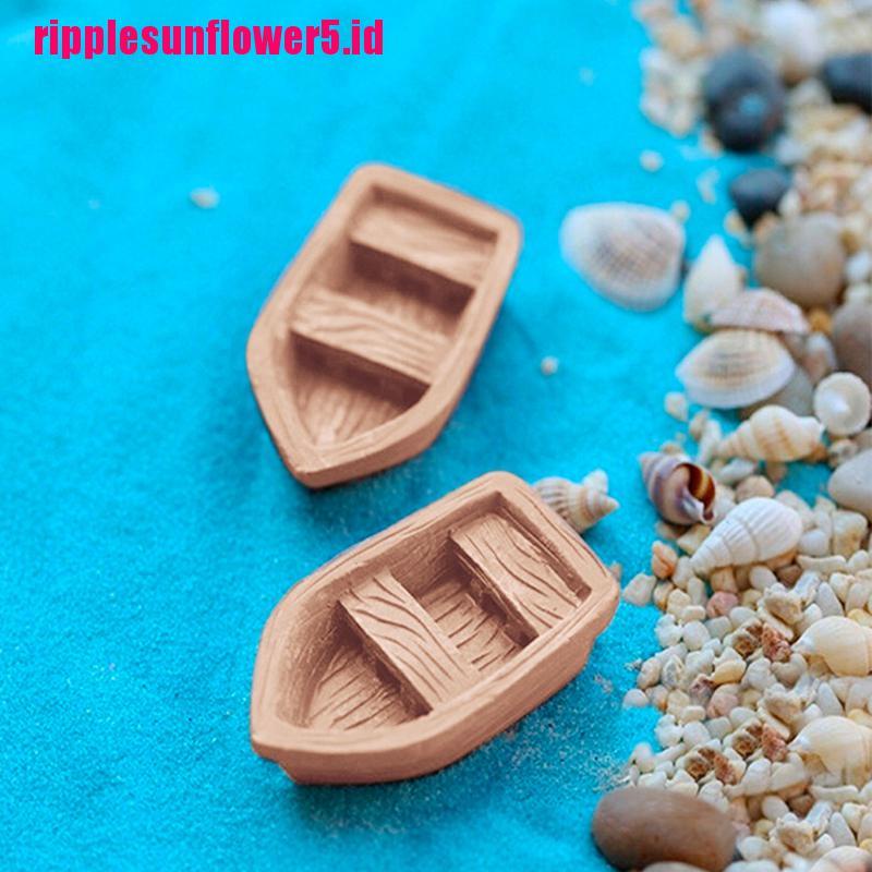 Miniatur Perahu Aegean Mini Bahan Resin Untuk Dekorasi Rumah Boneka