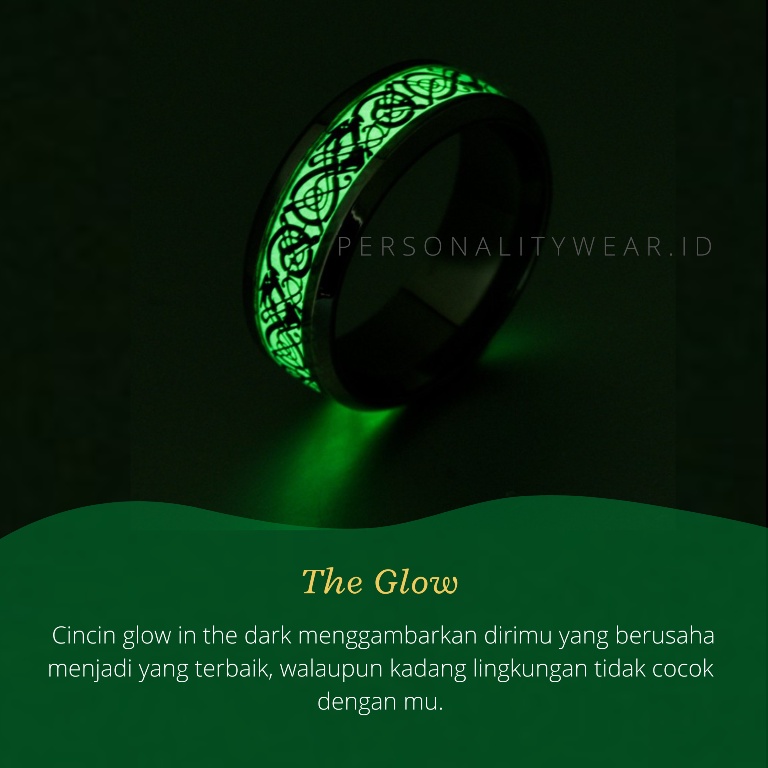 Cincin Wanita Kekinian Korea Anti Karat dan Luntur Glow in the Dark