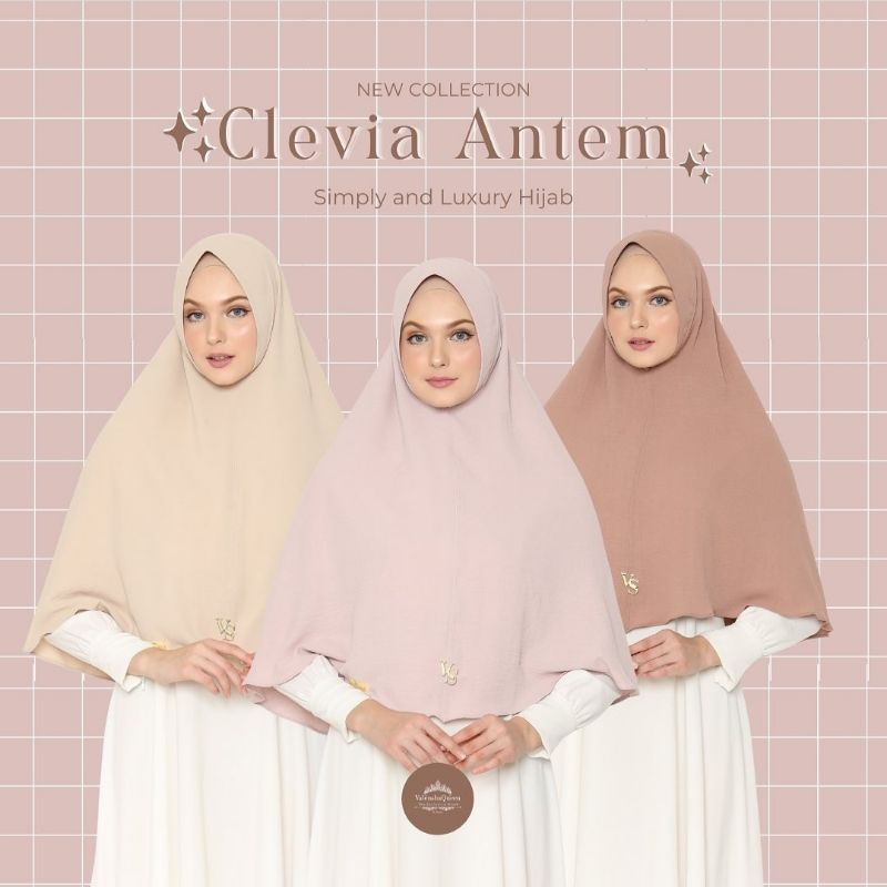 KHIMAR CLEVIA PED ANTHEM ORI VALENSHAQUEEN HIJAB BAHAN CRINKLE AIRFLOW