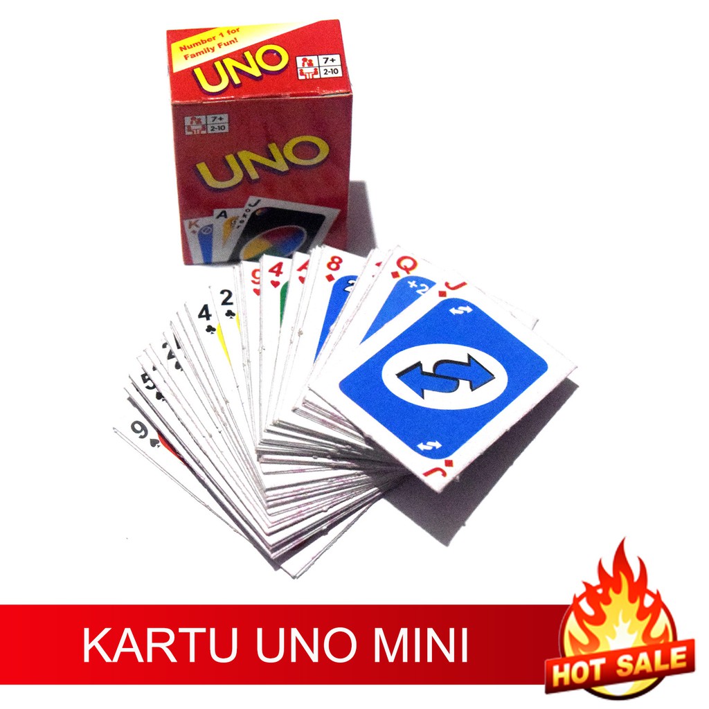 Kartu uno mainan anak keluarga playing cards mini murah