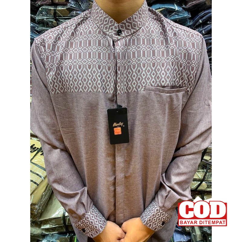 Kemeja koko harley warna pink