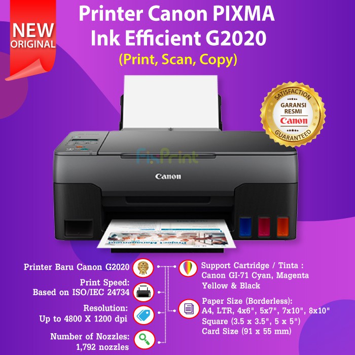 Printer Canon G2020 G-2020 Print Scan Copy Tinta GI70 GI-70 GI71 GI-71