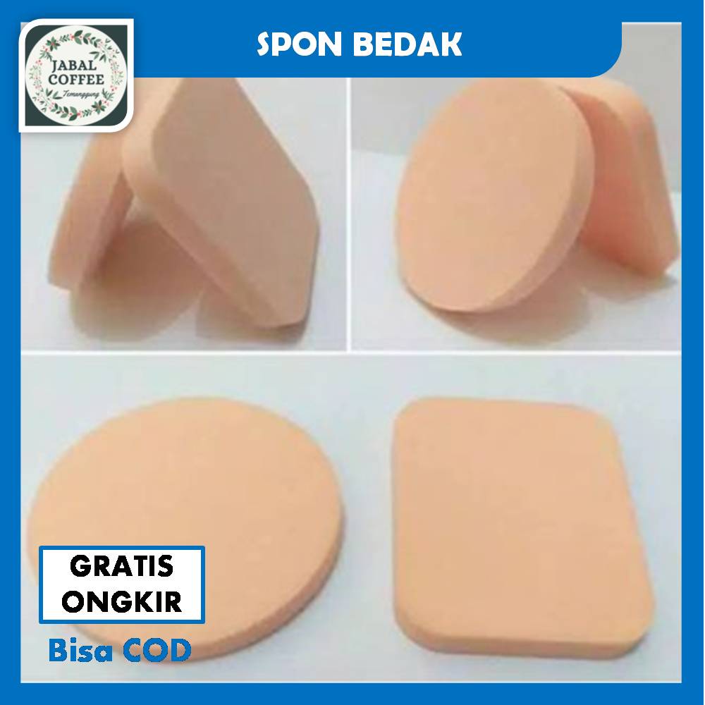 Sponge Bedak Basah / Spon Bedak Make Up / Spon Bedak Bulat Dan Kotak J137