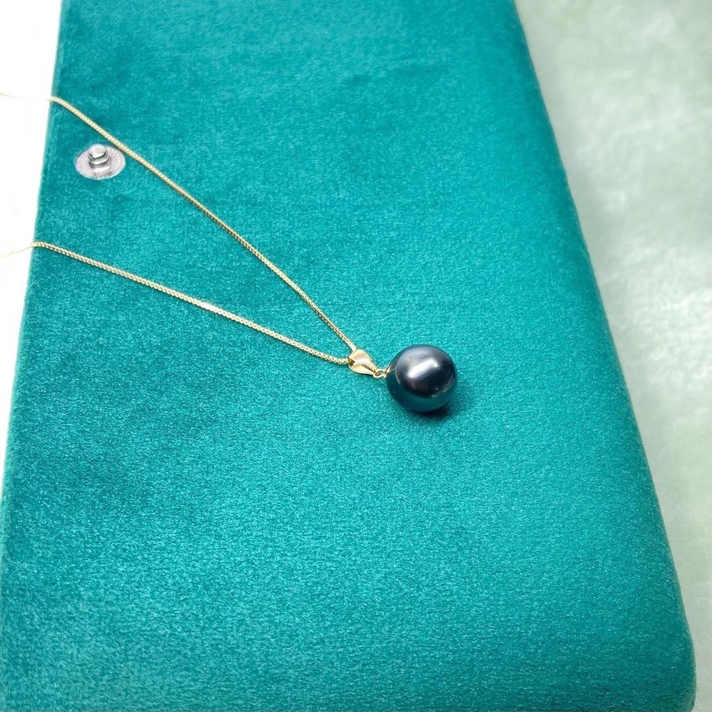 Kalung Mutiara Air Laut Hitam | Mutiara Lombok Asli Bersertifikat