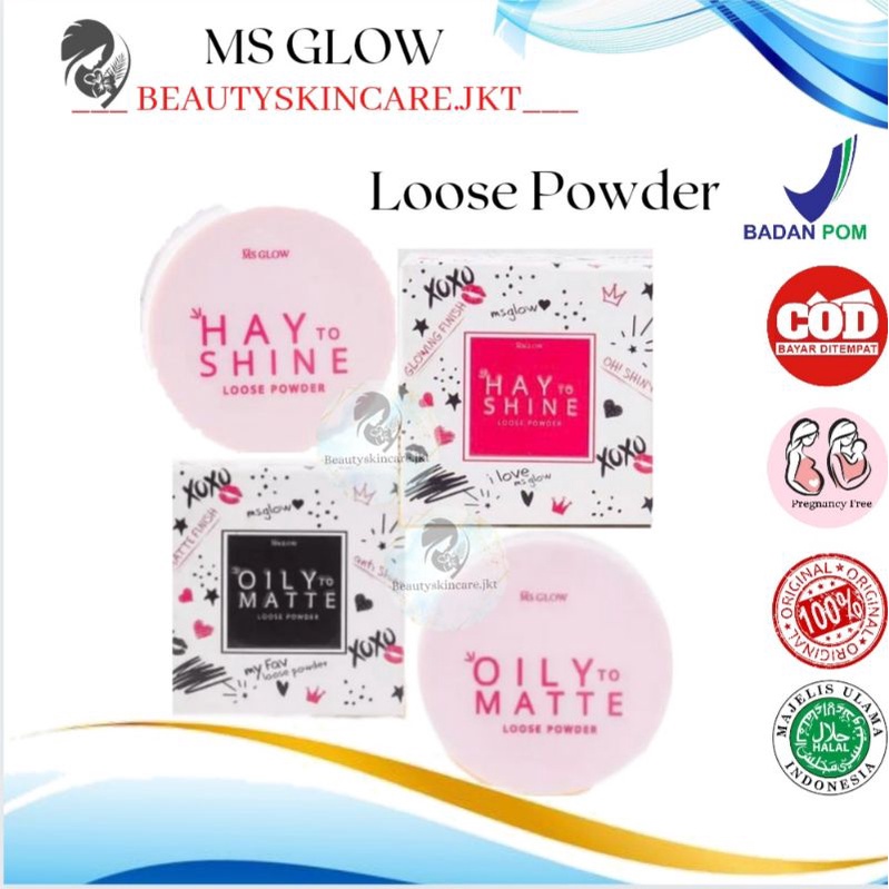 Ms Glow Loose Powder | Bedak Ms Glow