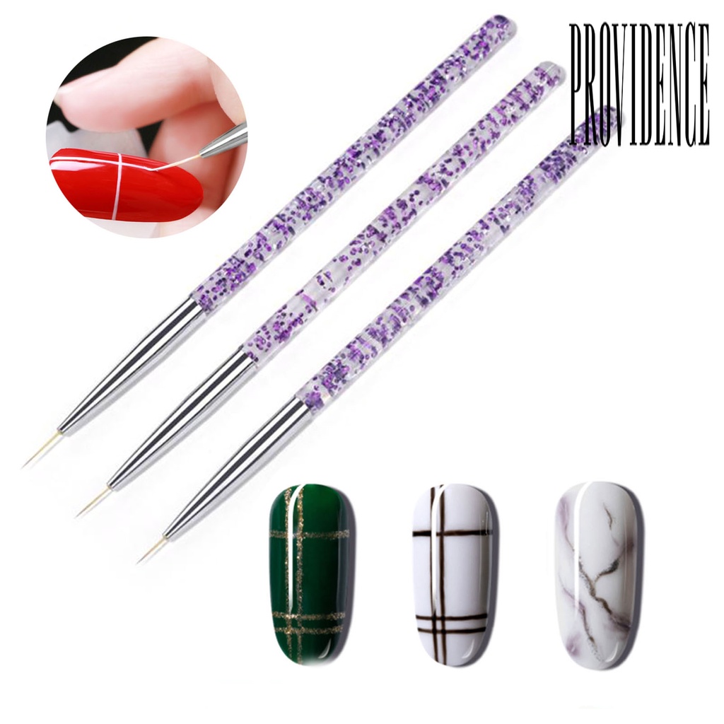 Providence 3Pcs / Set Pen Dotting / Ukir Kuku Ultra Ringan Multifungsi Untuk Nail Art / Manicure DIY