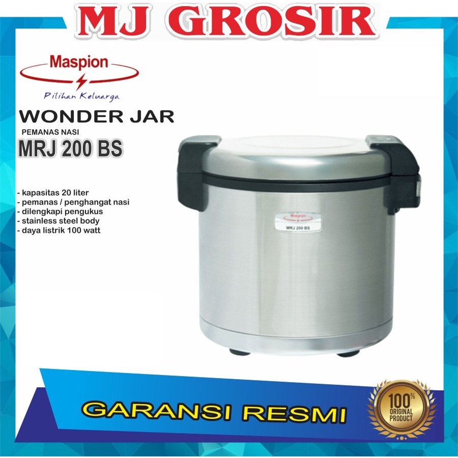 PROMO WONDER JAR MASPION MRJ 200BS MRJ200BS 20 LITER MURAH PENGHANGAT